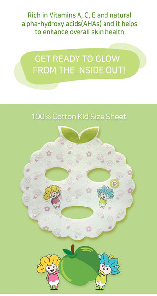 PETAL FOR KIDS | Safe Baby Pure Apple Sheet Mask (SINGLE MASK)