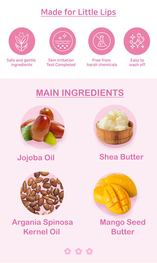 PETAL FOR KIDS | Safe Baby kids princess pink lip crayon 2.5g